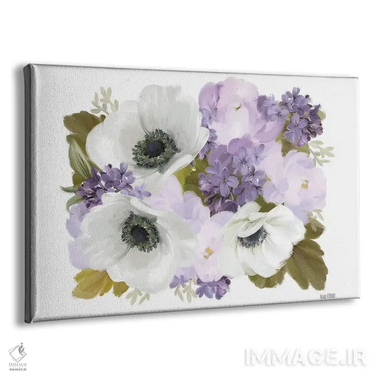 تابلو دکوراتیو یاس بنفش و شقایق اثر هاوس فن وی - نمای پرسپکتیو محصول