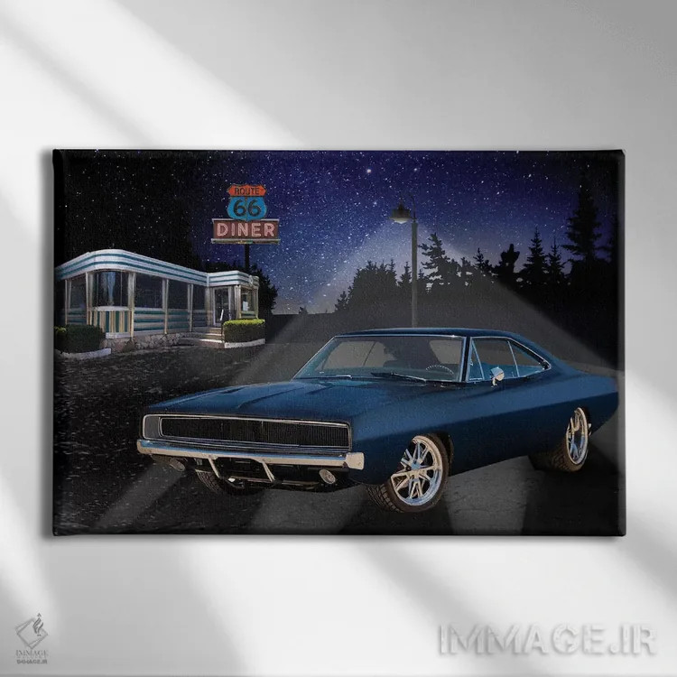 تابلو دکوراتیو خودروی عضلانی ۶۶ اثر هلن فلینت - نمای روبهرو روی دیوار