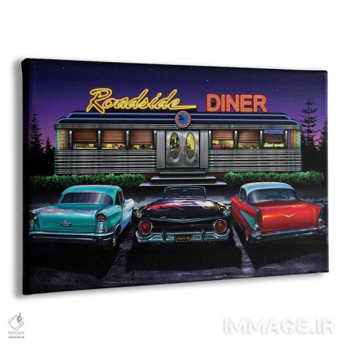 تابلو دکوراتیو رستوران جاده ای ۱ اثر هلن فلینت - نمای پرسپکتیو محصول