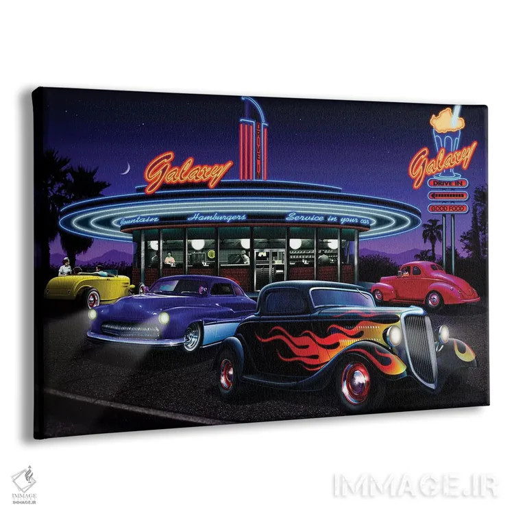 تابلو دکوراتیو رستوران گلکسی ۱ اثر هلن فلینت - نمای پرسپکتیو محصول