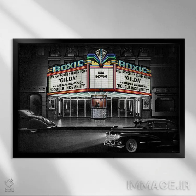 تابلو دکوراتیو راکسی اثر هلن فلینت - نمای قابدار مشکی