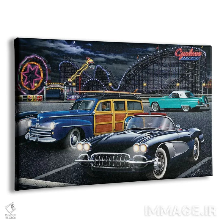 تابلو دکوراتیو مسابقه دهنده سیکلون اثر هلن فلینت - نمای پرسپکتیو محصول