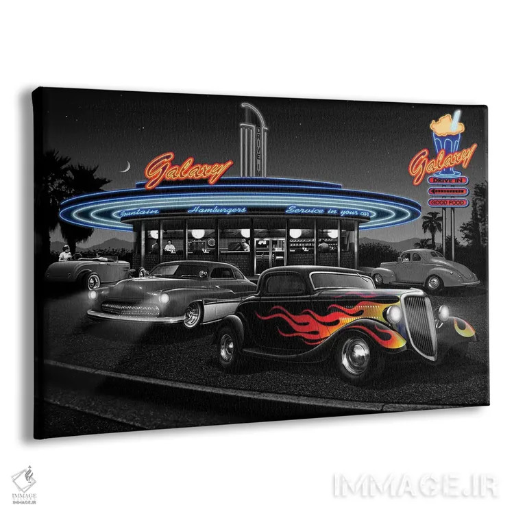 تابلو دکوراتیو رستوران گلکسی ۲ اثر هلن فلینت - نمای پرسپکتیو محصول