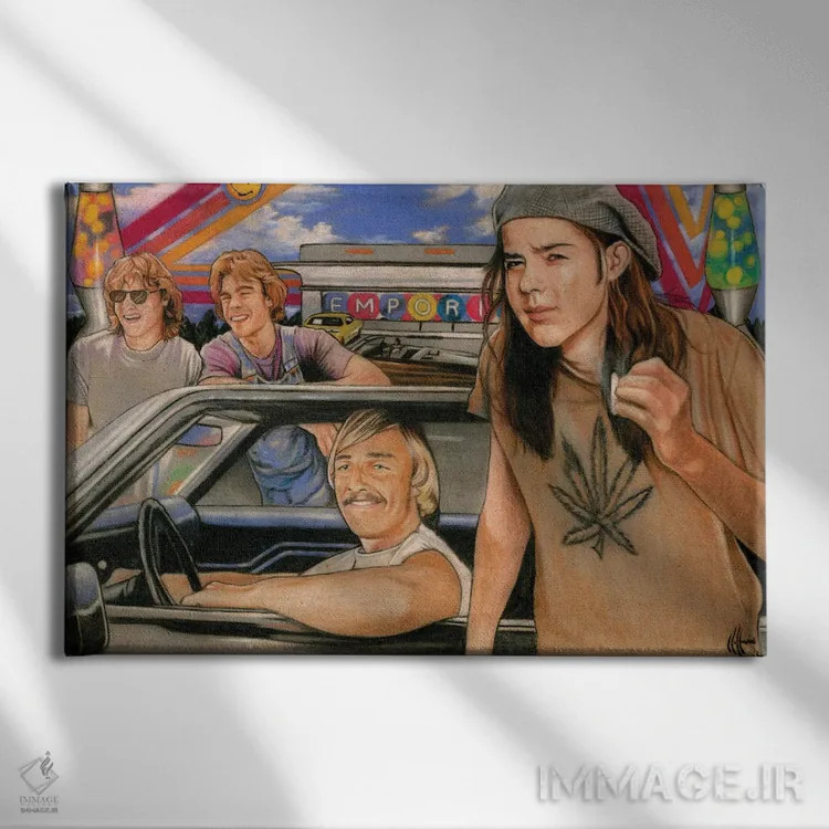 تابلو دکوراتیو گیج و مبهوت اثر هنر کریس هافمن - نمای روبهرو روی دیوار