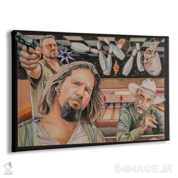 تابلو دکوراتیو لبوفسکی اثر هنر کریس هافمن - نمای پرسپکتیو محصول