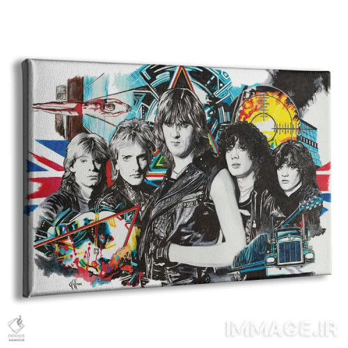 تابلو دکوراتیو کولاژ دف لپارد اثر هنر کریس هافمن - نمای پرسپکتیو محصول