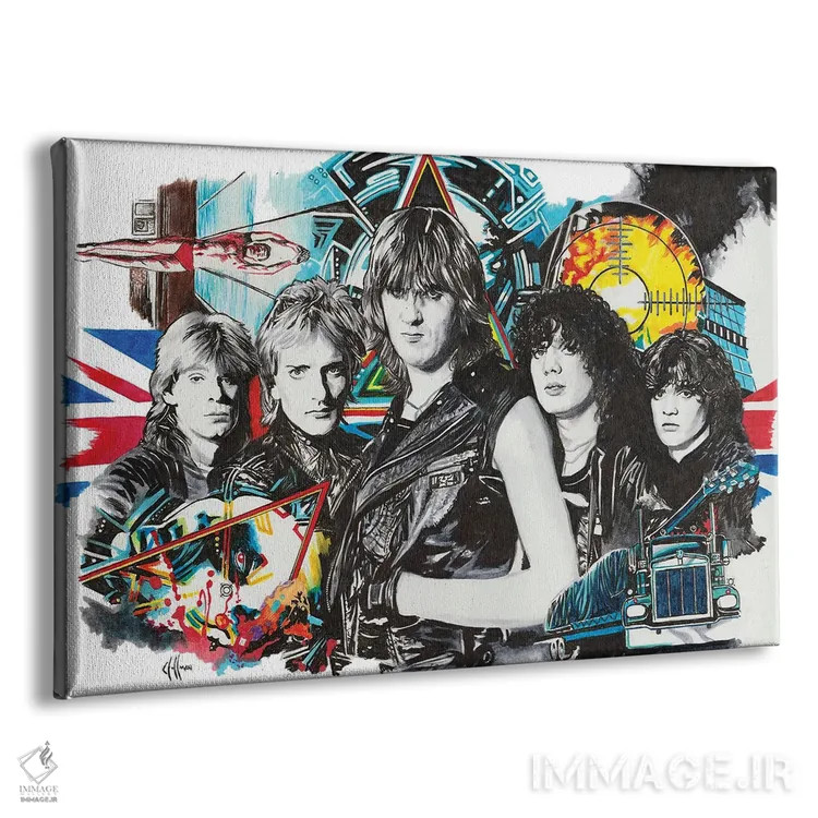 تابلو دکوراتیو کولاژ دف لپارد اثر هنر کریس هافمن - نمای پرسپکتیو محصول