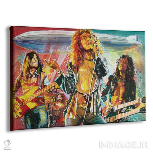 تابلو دکوراتیو کولاژ لد زپلین اثر هنر کریس هافمن - نمای پرسپکتیو محصول