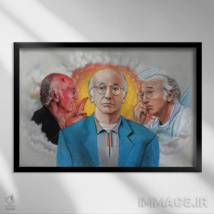 تابلو دکوراتیو خفه شو هیجانت رو اثر هنر کریس هافمن - نمای قابدار مشکی