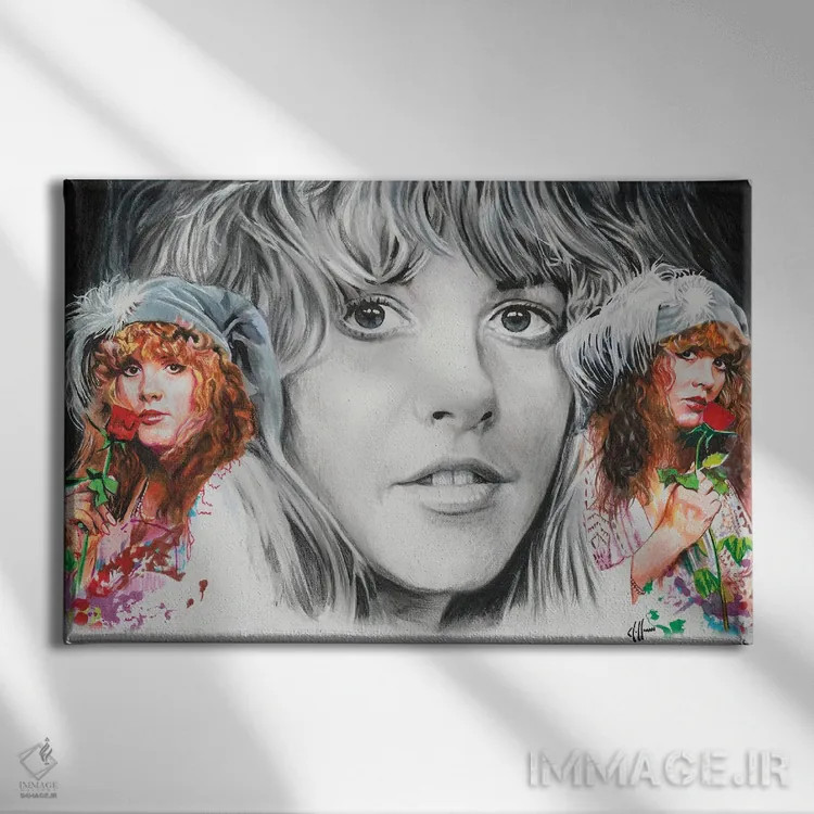 تابلو دکوراتیو استیوی نیکس اثر هنر کریس هافمن - نمای روبهرو روی دیوار