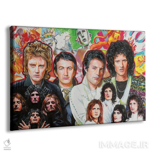 تابلو دکوراتیو کولاژ کویین اثر هنر کریس هافمن - نمای پرسپکتیو محصول