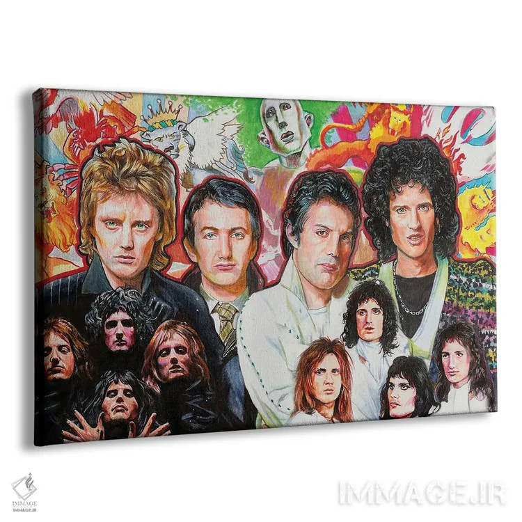 تابلو دکوراتیو کولاژ کویین اثر هنر کریس هافمن - نمای پرسپکتیو محصول