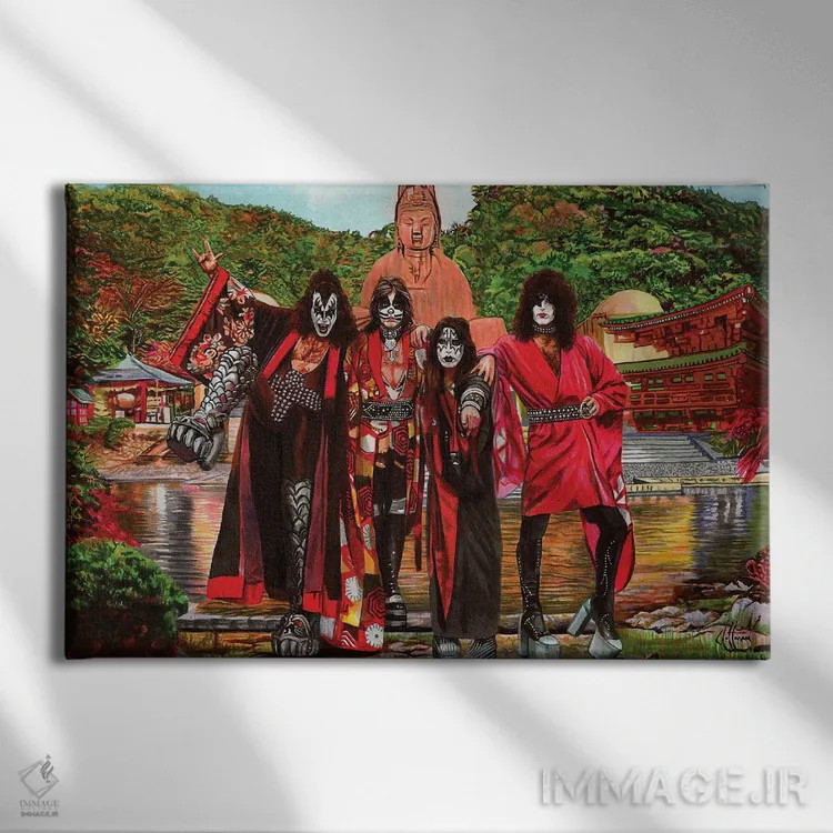 تابلو دکوراتیو کیس کیوتو اثر هنر کریس هافمن - نمای روبهرو روی دیوار