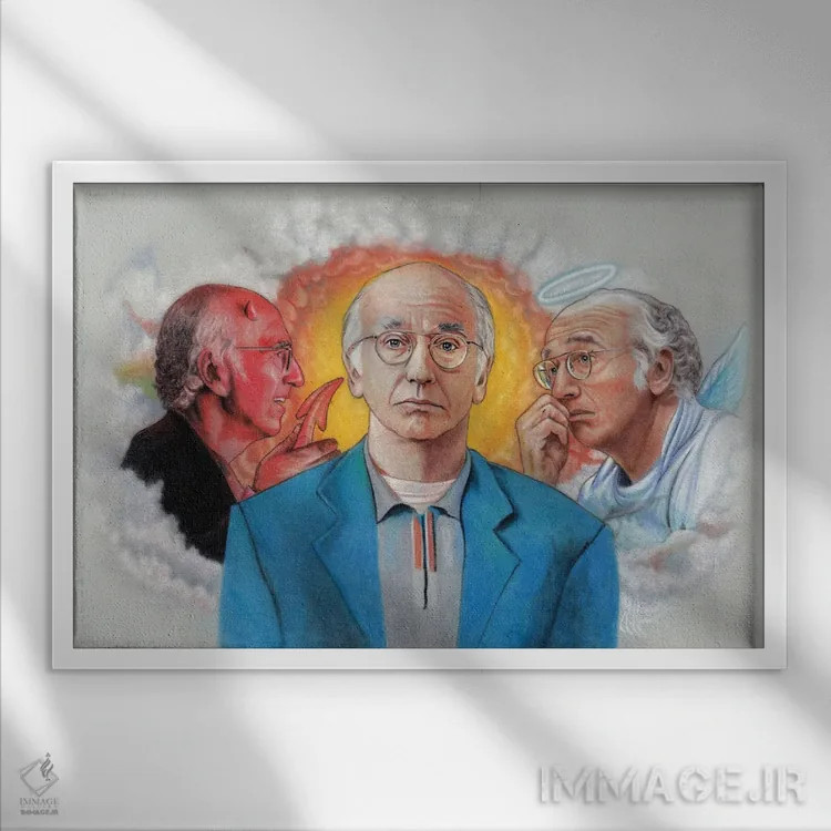 تابلو دکوراتیو خفه شو هیجانت رو اثر هنر کریس هافمن - نمای قابدار سفید