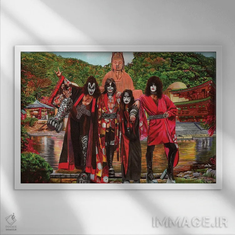 تابلو دکوراتیو کیس کیوتو اثر هنر کریس هافمن - نمای قابدار سفید