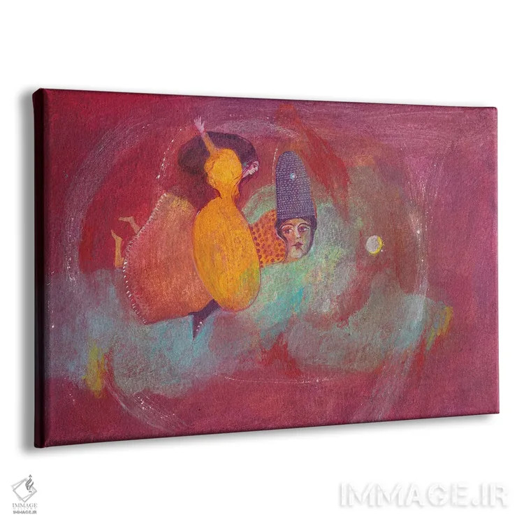 تابلو دکوراتیو پرواز به سوی نور اثر هانیه قشقایی - نمای پرسپکتیو محصول