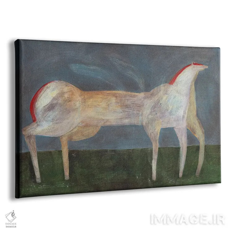 تابلو دکوراتیو اسب اثر هانیه قشقایی - نمای پرسپکتیو محصول