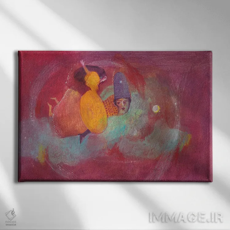 تابلو دکوراتیو پرواز به سوی نور اثر هانیه قشقایی - نمای روبهرو روی دیوار