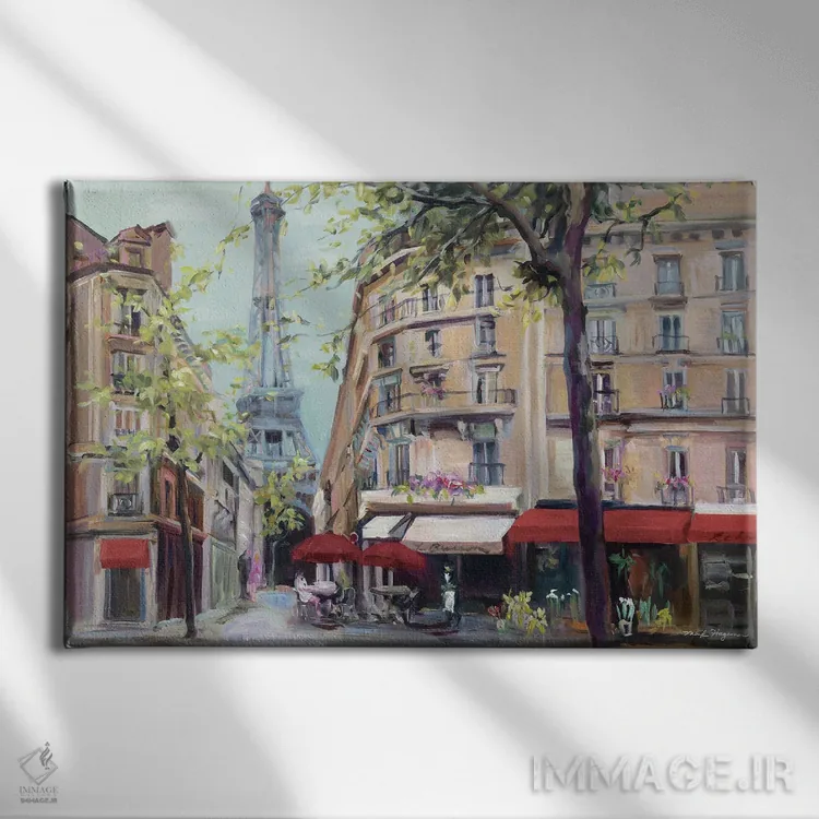 تابلو دکوراتیو بهار در پاریس اثر مریلین هاگمن - نمای روبهرو روی دیوار
