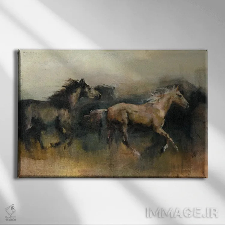 تابلو مدرن سرگردانی در غرب اثر مریلین هاگمن - نمای روبهرو روی دیوار