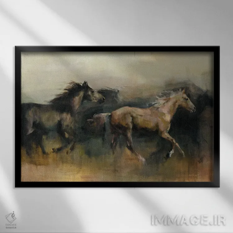 تابلو مدرن سرگردانی در غرب اثر مریلین هاگمن - نمای قابدار مشکی