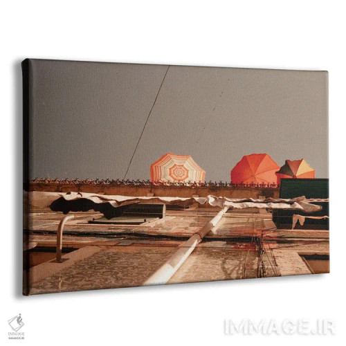 تابلو دکوراتیو چترهای تابستانی اثر سباستین هیلگتاگ - نمای پرسپکتیو محصول