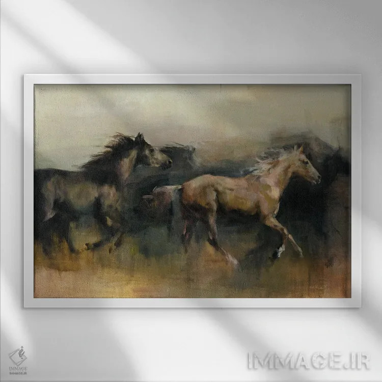 تابلو مدرن سرگردانی در غرب اثر مریلین هاگمن - نمای قابدار سفید