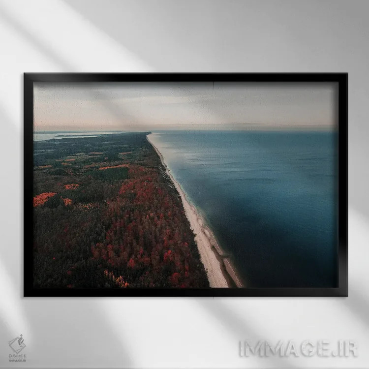 تابلو دکوراتیو ساحل بالتیک اثر سباستین هیلگتاگ - نمای قابدار مشکی