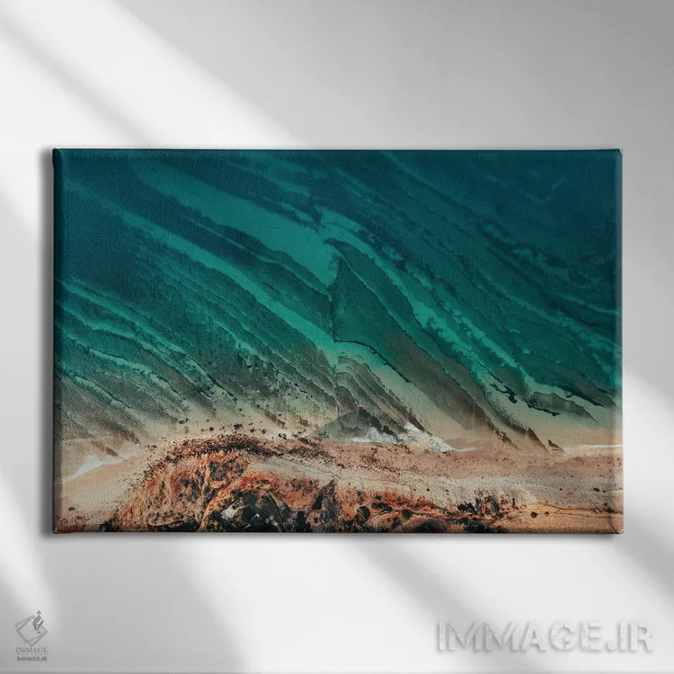 تابلو دکوراتیو امواج و آب اثر سباستین هیلگتاگ - نمای روبهرو روی دیوار