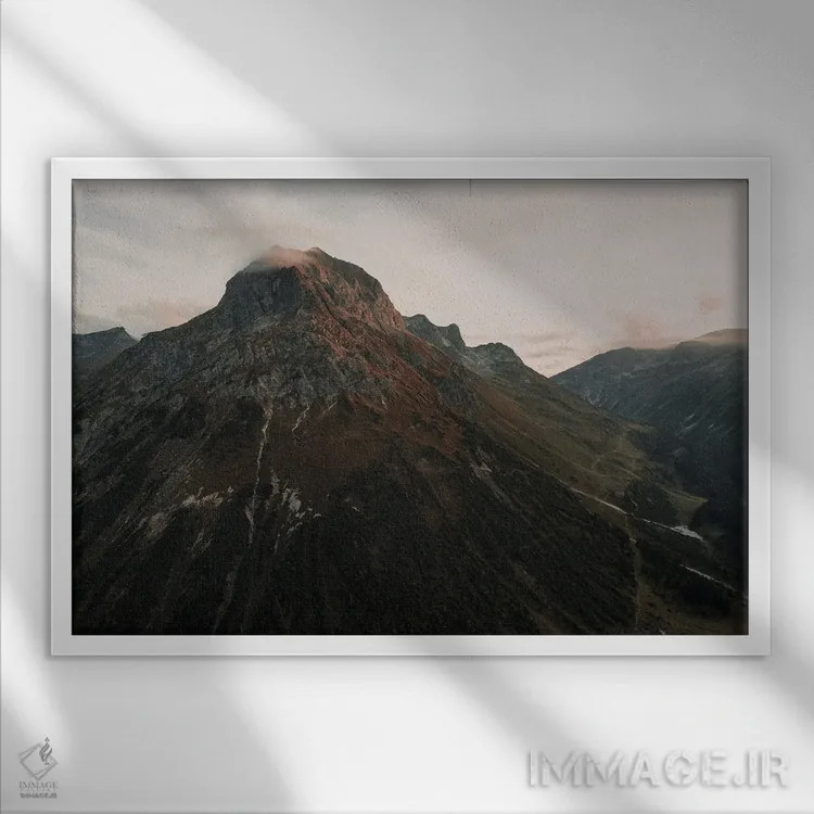 تابلو دکوراتیو غروب بالای تپه ۱ اثر سباستین هیلگتاگ - نمای قابدار سفید