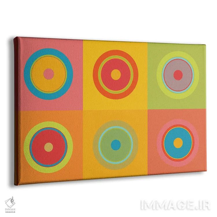 تابلو انتزاعی ماندالاهای لذت پنهان اثر هیوگو والنتاین - نمای پرسپکتیو محصول