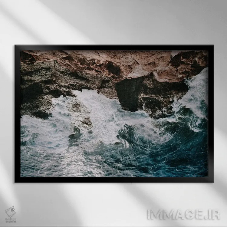 تابلو دکوراتیو ساحل ها ۹ اثر سباستین هیلگتاگ - نمای قابدار مشکی