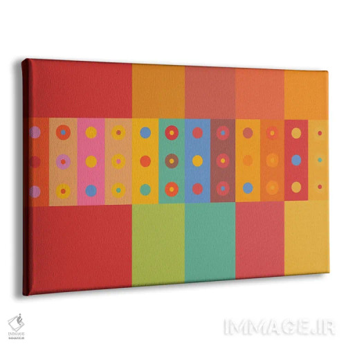 تابلو انتزاعی ماندالاهای کوچک در رودی از شادی اثر هیوگو والنتاین - نمای پرسپکتیو محصول