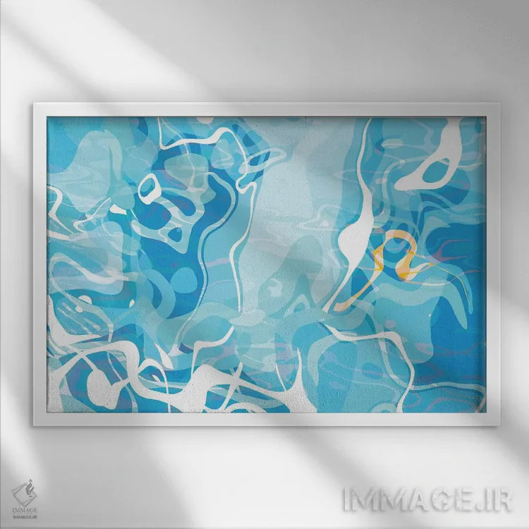 تابلو دکوراتیو او استخر را واقعی تصور کرد اثر هیوگو والنتاین - نمای قابدار سفید