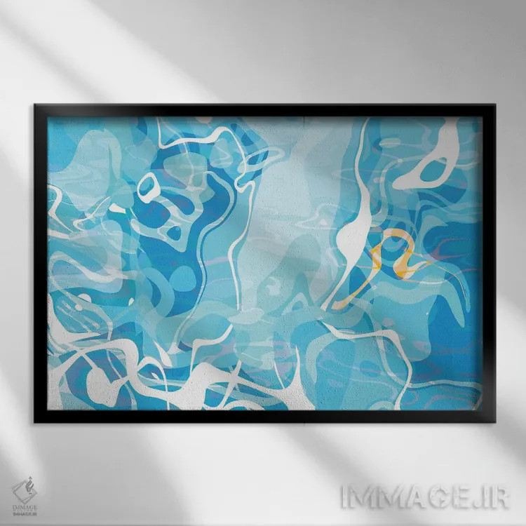 تابلو دکوراتیو او استخر را واقعی تصور کرد اثر هیوگو والنتاین - نمای قابدار مشکی