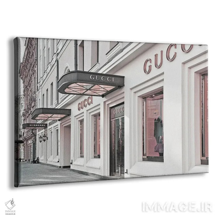 تابلو دکوراتیو خرید صورتی اثر هدر گری - نمای پرسپکتیو محصول