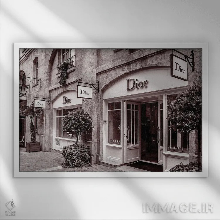 تابلو دکوراتیو خانه مد اثر هدر گری - نمای قابدار سفید