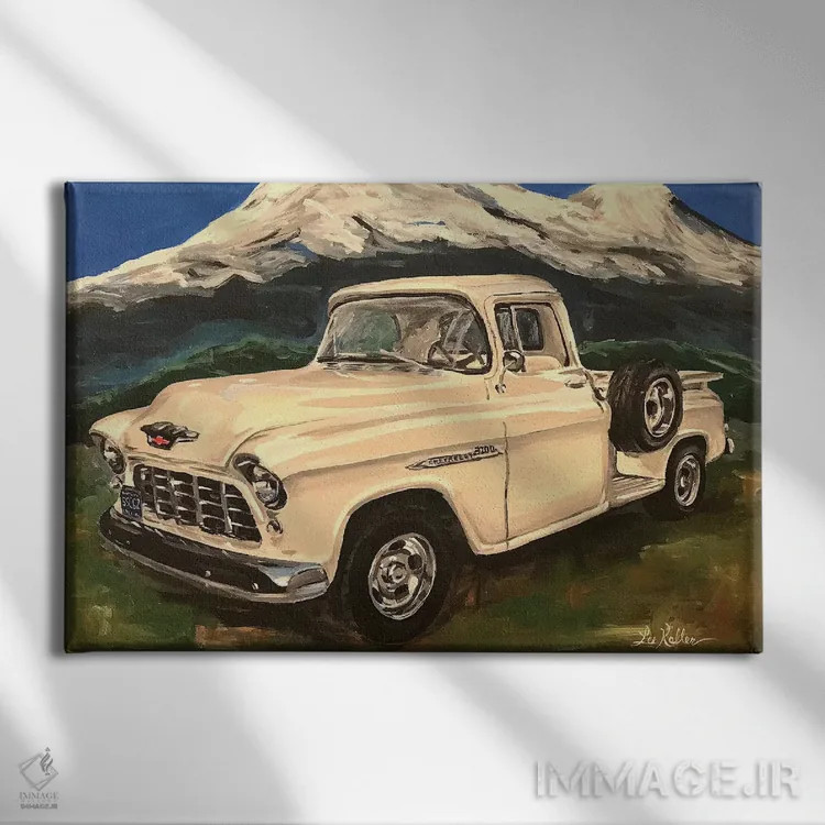 تابلو دکوراتیو کامیون شوی ۳۲۰۰ I اثر هیپی هاوند استودیوز - نمای روبهرو روی دیوار