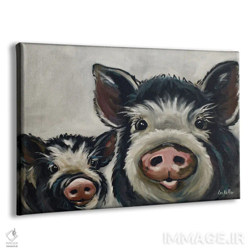 تابلو دکوراتیو نقاشی خوک روستایی، مینی می II اثر هیپی هاوند استودیوز - نمای پرسپکتیو محصول