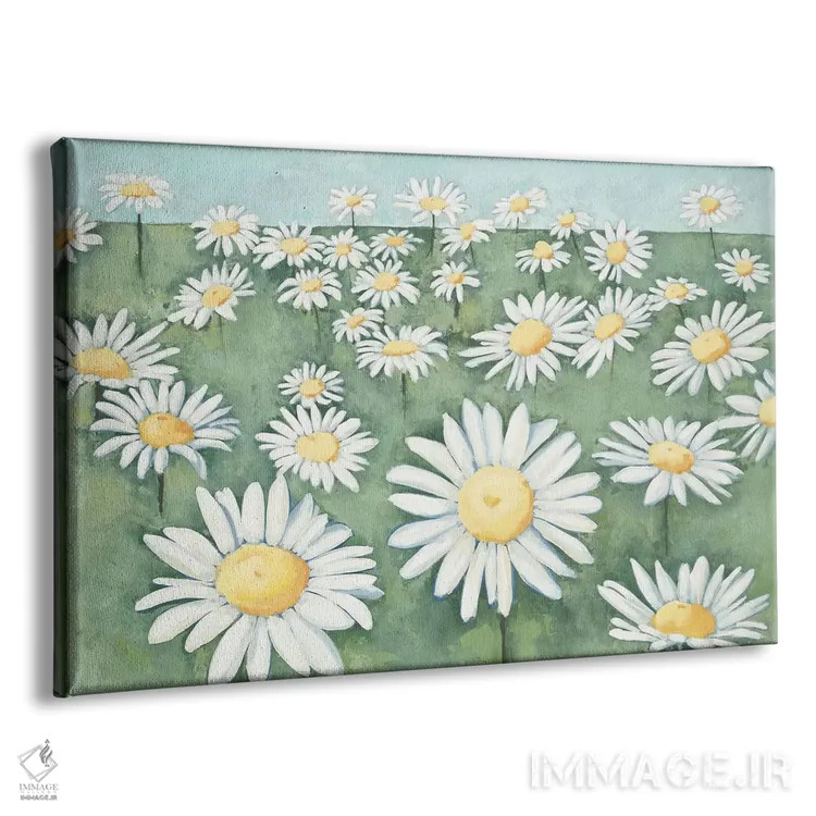 تابلو دکوراتیو کشتزار گل ها اثر رندی هبرد - نمای پرسپکتیو محصول