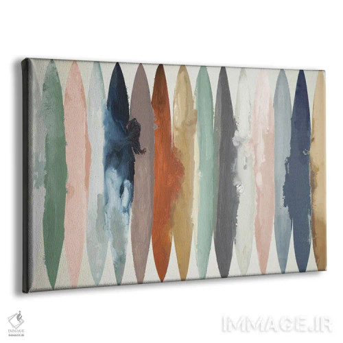 تابلو انتزاعی جریان یکنواخت نسخه ۷ اثر رندی هبرد - نمای پرسپکتیو محصول