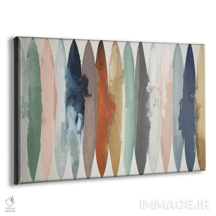 تابلو انتزاعی جریان یکنواخت نسخه ۷ اثر رندی هبرد - نمای پرسپکتیو محصول