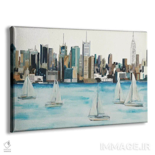 تابلو دکوراتیو شهر قایقی اثر رندی هبرد - نمای پرسپکتیو محصول