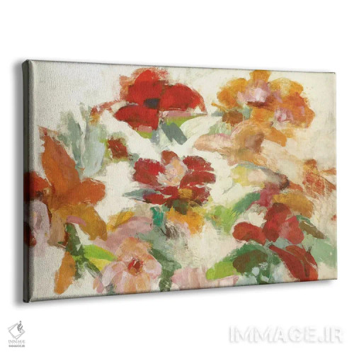 تابلو دکوراتیو برداشت های گل گونه V1 اثر رندی هبرد - نمای پرسپکتیو محصول