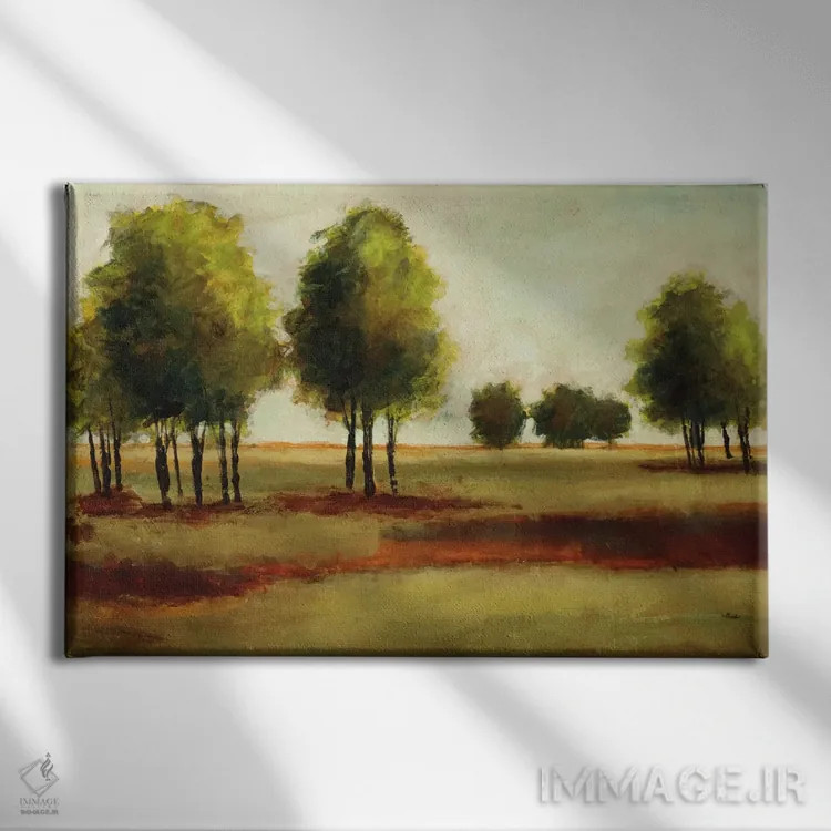 تابلو دکوراتیو منظره درخشان اثر رندی هبرد - نمای روبهرو روی دیوار