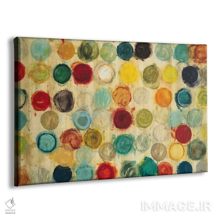 تابلو انتزاعی چرخش موفق اثر رندی هبرد - نمای پرسپکتیو محصول