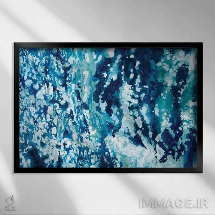 تابلو دکوراتیو اقیانوس اثر رندی هبرد - نمای قابدار مشکی