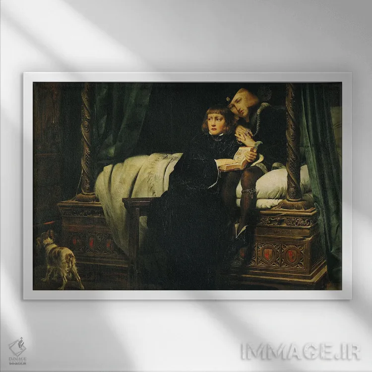 تابلو کلاسیک Duke Of York In The Tower 1830,ادوارد پنجم و ریچارد، دوک ی… اثر هیپولیت دلاروش - نمای قابدار سفید
