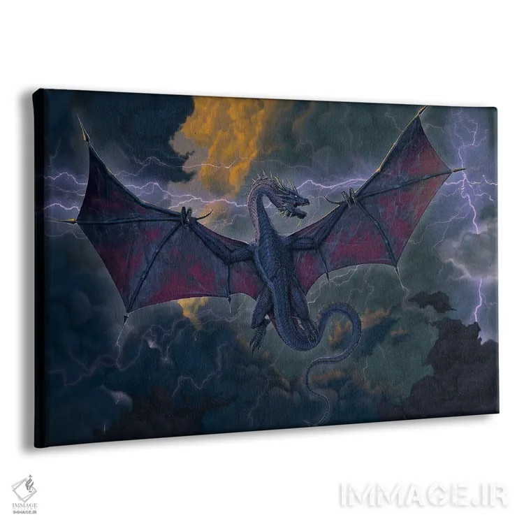 تابلو دکوراتیو اژدهای رعد اثر وینسنت های - نمای پرسپکتیو محصول