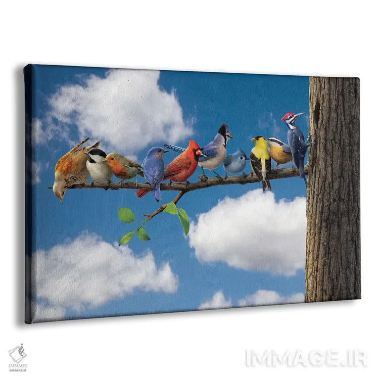 تابلو دکوراتیو پرندگان اثر وینسنت های - نمای پرسپکتیو محصول